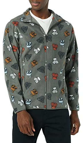 Amazon Essentials Herren Polarfleece-Jacke mit durchgehendem Reißverschluss und Stehkragen