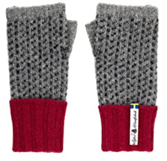 ÖJBRO VANTFABRIK – Pulswärmer/Armstulpen Damen, fingerlose, aus 100% Merinowolle, warm & weich, gestrickt, in verschiedenen Mustern, folkloristisches nordisches Design