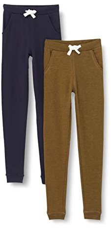 Boys 2er-Pack Jogginghosen – Weiche Baumwoll-Jogginghosen mit Elastischem Bund, Kordelzug, Gerippten Bündchen und Taschen, Bequeme Alltagshosen für Jungen