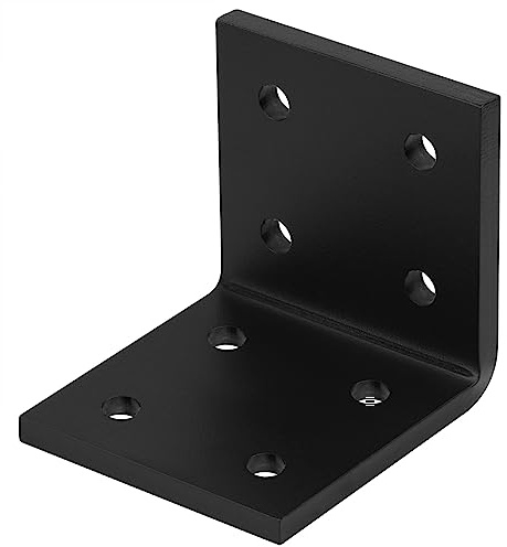 eoere 4 PCS 3-1/2 Heavy Duty Steel Corner Brackets, L 90 Degree Countertop Support Bracket, Thickness 1/4, Max Load 300 lbs