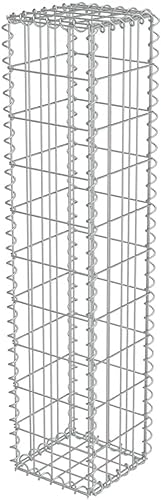 Defacto Stone Gabion 25 x 25 x 120 cm Stone Basket Wall Gabion Metal Basket Stone Basket Wire Thickness: 4 mm With 6 Spacers