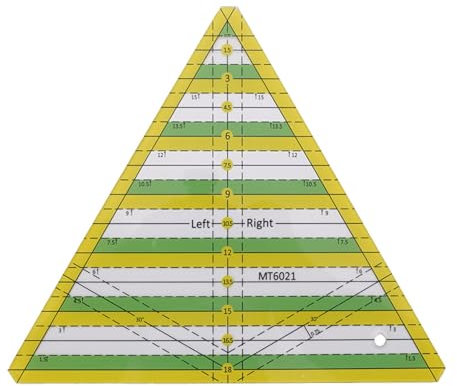 Quiltschablone, Dreieck, 20,3 cm, Acryl, 60 Grad, Dreieckslineal für Stoffstreifen, Dreieck, Quilten, Vorlage, Acryl-Lineal zum Quilten und Nähen