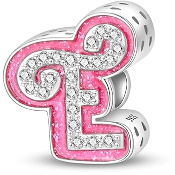 QIKAOLA S925 Sterling Silber A-Z Buchstaben Charms für Pandora Armbänder 26 Alphabet Charms für Frauen Schmuck Geschenk
