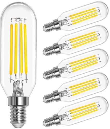 FEILEMAN Glühbirne E14 LED Warmweiß Ultrahelle 7W (Ersetzt 60W) 1055LM T30 LED Lampe 7W Edison Vintage Leuchtmittel 2700K Licht Birne Retro Filament Energiesparlampe Nicht Dimmbar 6Pack
