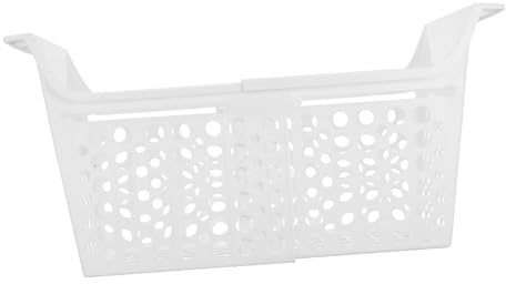 CAXUSD Organizador Para Congelador Horizontal Extensible, Cesta De Almacenamiento Ajustable Para Alimentos, Contenedor Organizador Pequeño Orificios De Drenaje, Adecuado Para Refrigerador y Congelador
