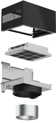 TEKA RBK 15200 L2C (DBB) - Kit de Recirculación, para Filtros Regenerativos con Cubretubos, con Soportes de Anclaje y Filtros de Carbón Activo, Fácil Instalación, Color Acero Inoxidable