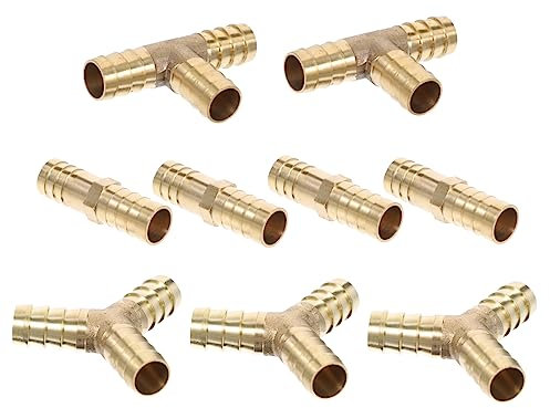 PLAFOPE Schlauchverbinder Gerade Aus Messing Y-förmige Schlauchadapter Männlich Männlich Luftschlaucharmaturen Sortiment Für Garten Ranch Industrie Und Haushalt Einfache
