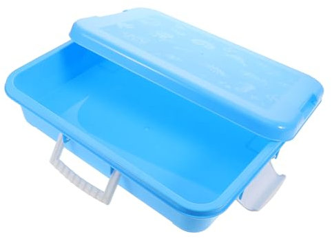 VICASKY Mallette de bac à sable pour tout-petits - Couvercle de bac à sable en plastique - Organiseur de jeu pour garçons et filles