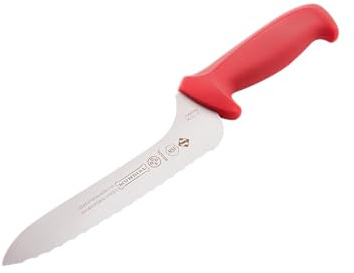 Mundial R5620-7E 7 Offset Serrated Sandwich Knife With Red Handle-R5620-7E