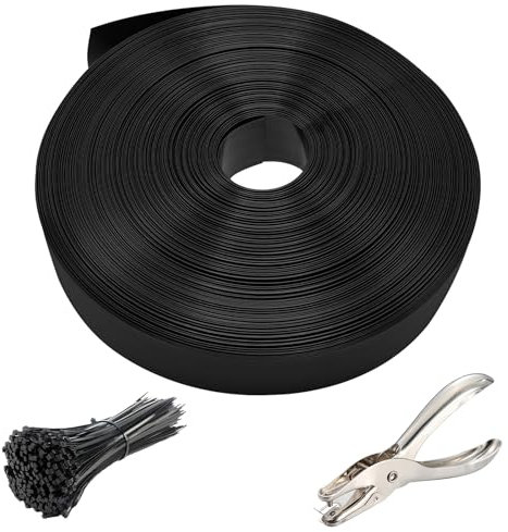 LEIGUNSING Chain Link Fence Privacy Tape, 246ft x 0.15ft Chain Link Fence Slats, Fence Covering Privacy, 200PCS Zip Ties + Puncher Included, Black ﻿
