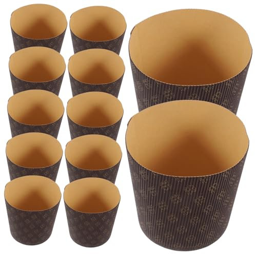 UKCOCO Moldes De Papel Para Pasteles y Cupcakes 10 Cm, Resistentes a Grasa y Agua, Papel Para Hornear, Para Pan Navideño y Muffins, Uso Doméstico y Profesional, Paquete De 25 Unidades