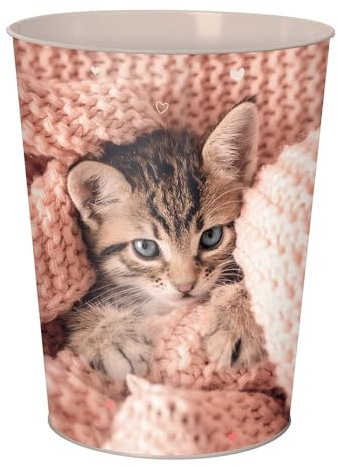 Oberthur Corbeille à papier Chaton Cute