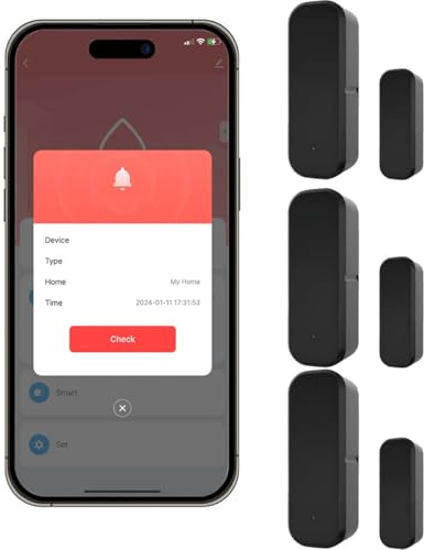 Acmerota 3er-Set Smart Tür- und Fenstersensor WiFi Türsensor Alarm Smart Türsensor Kontaktsensor für Türen und Fenster drahtloser Türöffnungssensor, mit Alexa und Google Home