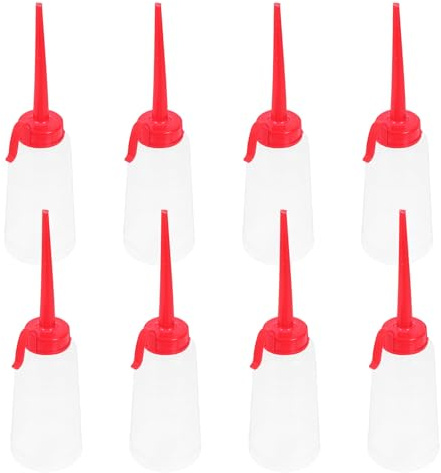 Hemobllo Set da 8 Bottiglie di Olio per Macchina da Cucire 160Ml Dispenser in Plastica con Beccuccio lungo e Gancio Appendibile Applicatore a Pressione per Lubrificazione Riutilizzabile