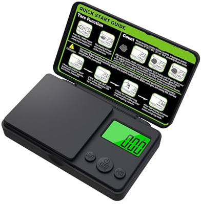 Bilancia digitale, Mini bilancia tascabile digitale, bilancia portatile for gioielli in oro con ampio display LCD retroilluminato, strumenti di pesatura(200g 0.01g)