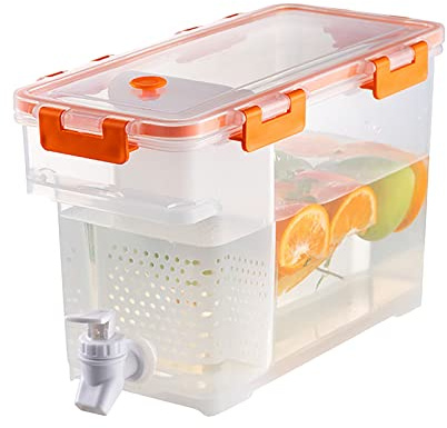 4.6L Wasserspender Matschküche, Wasserspender Mit Großem Fassungsvermögen Und Zapfhahn, Kunststoff Widerstandsfähig Und Langlebig,getränkespender für Partygetränke, Saft, Eistee, Cocktails,Limonade,a