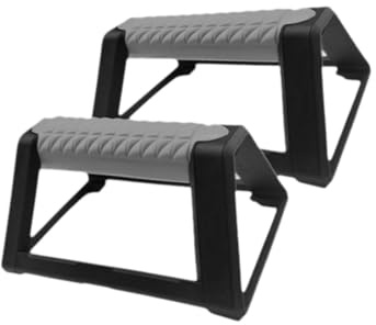 BEALIFE Armhävningsstång Armhävningsställ Armhävningshandtag Halkfria golvställ Mångsidig styrketräningsutrustning Gym Styrketräningsutrustning Golv Fitnessträning, Grå, 19x11x7 cm