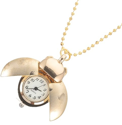 iplusmile Dekorative Taschenuhr im Retro Stil aus Zinklegierung, Quarz | Goldfarbenes Design, als Geschenk Geeignet, Kreativer Anhänger mit Kettendesign