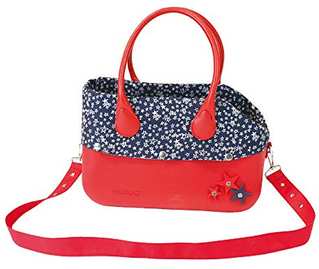 Croci C2178866 Red Star Hundetasche Aus Silikon, Größe 40x20x28 cm