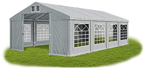 Das Company Tente de fête Gris 4x8m l'epreuve de l'eau 580 g/m2 PVC Toit modulaire Construction Summer