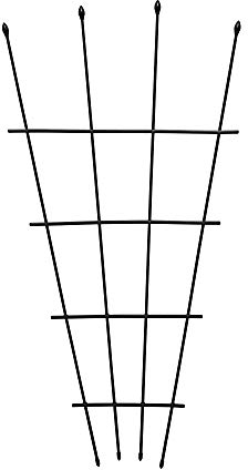 Garden Gear 1.2 Metre Fan Pot Trellis, Plastic Coated Steel Outdoor Decorative Plant Support, Weather Resistant (1)