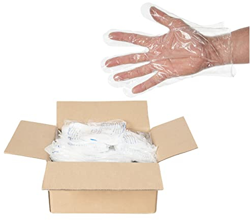 HeroTouch, 10.000 Stück Einweg Handschuhe (5.000 Paar) 10 µm dick, Größe L, 24,5 x 26,5 cm für den täglichen Hausgebrauch, Friseursalons, in der Küche