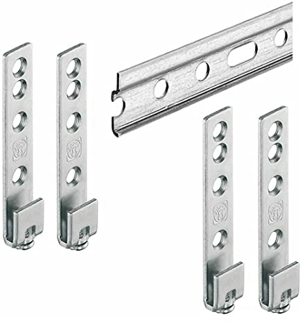 INDAUX Barra Reggipensili L. 2029 MM + 4x Attaccaglia REGOLABILE per Mobili PENSILI