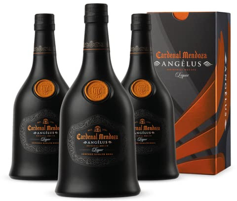 Cardenal Mendoza Angêlus Likör (3 x 0.7) 40% vol, Brandy Liquor der Spitzenklasse, mit frischen Citrus- und Gewürznoten aus Orangen, Zitronen, Nelken und Kardamon
