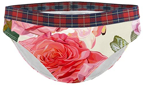 Culotte hipster pour femme Rose aquarelle hortensia, multicolore, XL