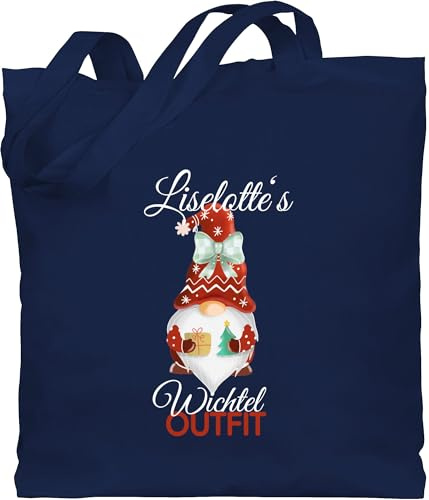 Geschenk mit Namen personalisiert by Shirtracer - Baumwolltasche - Weihnachten Geschenke Christmas - Wichtel Outfit mit Name