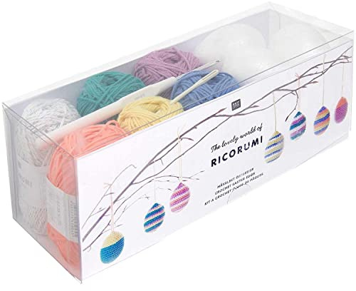 Rico Design Ricorumi Häkelset Ostereier Classic 15 Teile inkl. Anleitung Ostern Oster-Set Osternest Osterdeko