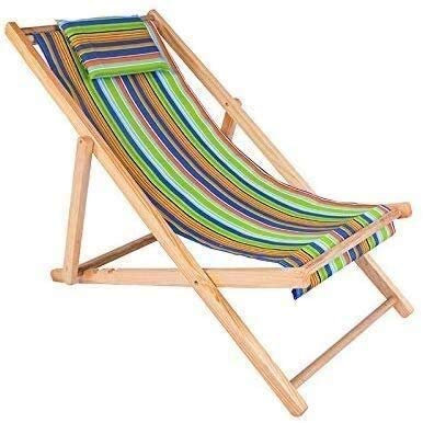 Sun Lounger Garden Chairs Patio Reclining Chairs Deckchairs Deckchair Folding Outdoor Solid Wood Deck Chair Outdoor Balcony Two Styles (Color, A),Colour,B Sun Lounger Chair (Color, A),A