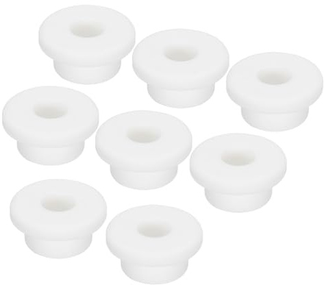 QUARKZMAN 8 Stück Kabeldurchführung Gummi AD 20mm x ID 10mm x H 14mm Durchgangstüllen, Gummitüllen Kabeltülle Dichtungsring Gummistopfen für Elektrischer Leiter Draht Kabelschutz, Weiß