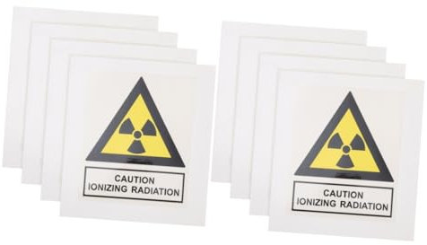 SOLUSTRE 8pcs Radiation Warning Stickers Safety Decals Radiation Symbol for Use Caution Signs for Hospitals and Industries