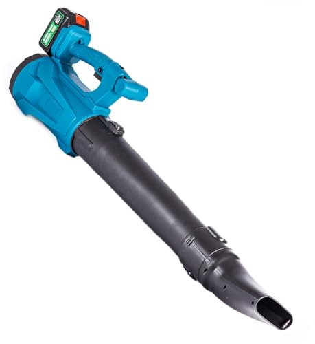 FAcoLL Cordless Leaf Blower, 21V Electric Leaf Blower with 2 Batteries and Charger, Garden Blowing Suction Leaf Dust Collector with 5 Speed ​​Adjustable, for Lawn Care Patio Yard