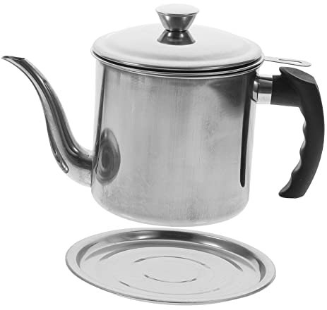 MOLUCKFU Ölsieb-topf Aus Edelstahl Mit Sieb Für Küche Fettbehälter Zum Filtern Und Aufbewahren Von Öl Ölvorratsbehälter Für Kochen