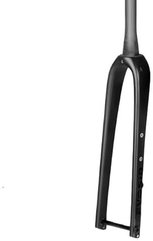 WANGZEYU Fahrrad Gabel Vollcarbon-Fahrradgabel, 28,6 mm Scheibenbremse, for 700C, Steckachse 12 x 100 mm, V-Bremse, Harte Kiesfahrradgabel Fahrradgabeln(Matte UD Black Logo)