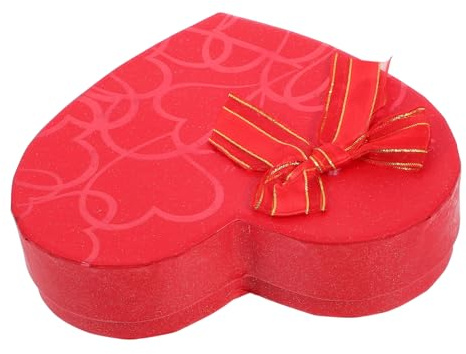 HOLIDYOYO Herzförmige Schokoladenverpackung Mit Fächern Eleganter Roter Geschenkkarton Für Valentinstag Für Pralinen Und Süßigkeiten Romantisches Für Besondere Anlässe