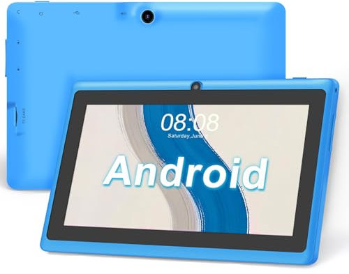 Haehne Tablet 7 Pulgadas Android, Cámaras Duales, Bluetooth, Azul Cielo