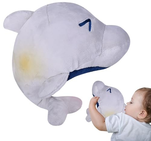 Naqqios Entspannender Plüschtier, musikalischer und beleuchteter Schlafpartner, weicher Plüsch, mit beruhigenden Melodien und weichem Licht, geeignet für Babys