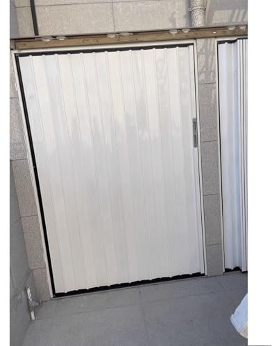 Lumivex falttüren Innenfalttür aus Aluminiumlegierung, weiß, Faltbare Schiebetür mit Montagezubehör, for Zuhause und Büro, Schranktür, reibungsloser Betrieb, langlebig(75X78IN(190.5X198CM))