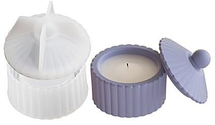 Stampo in Resina per Gioielli con Coperchio Contenitore in Silicone per Conservazione Barattolo Tazza per Colate in Resina Stampo in Cemento Gesso