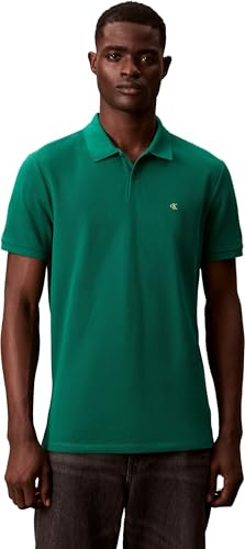 Calvin Klein Men’s Short Sleeve Monogram Pique Cotton Polo Shirt