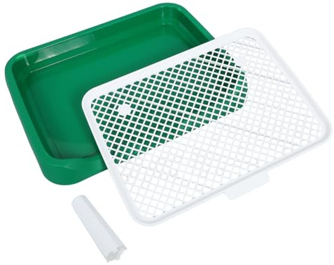 JOINPAYA Toilette per Cani da Interno Grande capacità in Plastica Resistente Vassoio Antigoccia per Addestramento Cuccioli e Lettiera per Animali Domestici Piccoli e Medi
