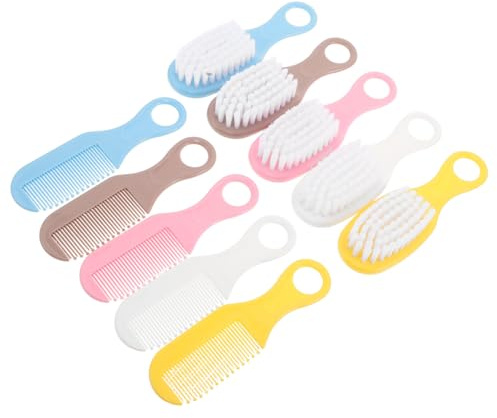 BAZEITFLOW 5sets Care Set Soft Bristle Brush Boy Girl Scalp Care Scalp Comb Newborn Hair Comb Boy Girl Grooming Set for Shower Hair Brush
