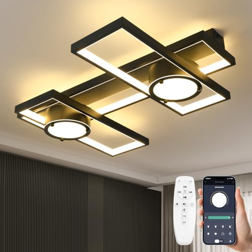 MYCUL Rechteckig Deckenleuchte mit Fernbedienung Dimmbar LED Lampe