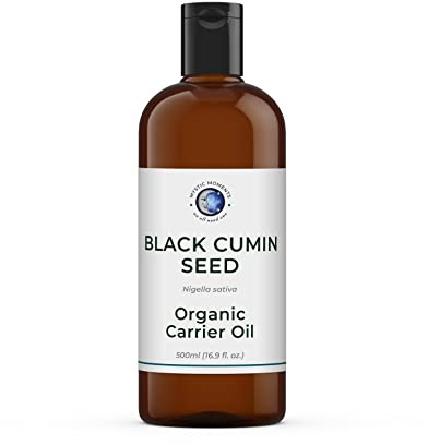 Mystic Moments | Aceite Portador orgánico de semilla de comino Negro - 500ml - 100% Puro