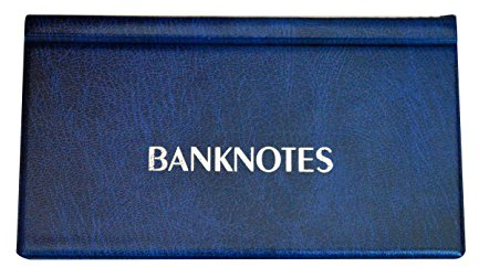 Collector SAMMLERALBUM FÜR BANKNOTEN Notizen Banknotenalbum mit 20 Seiten 8x17cm (Blau)