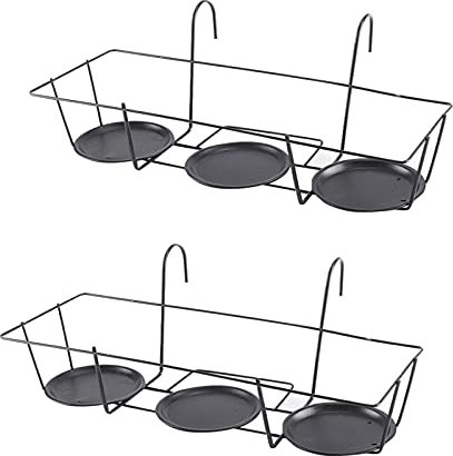 sunyu 2 Piezas Soporte de Planta Colgador Macetas Plantas Colgantes Exterior Macetero Colgante Adorno Pared Jardin - 49 * 17 * 22CM