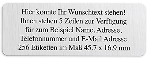 Adress-Aufkleber | PERSONALISIERT | 256 Stück | kleine Etiketten mit Wunsch-Text - Fotomotiv Farbe Hell Graues Holz | für Namen und Adressen